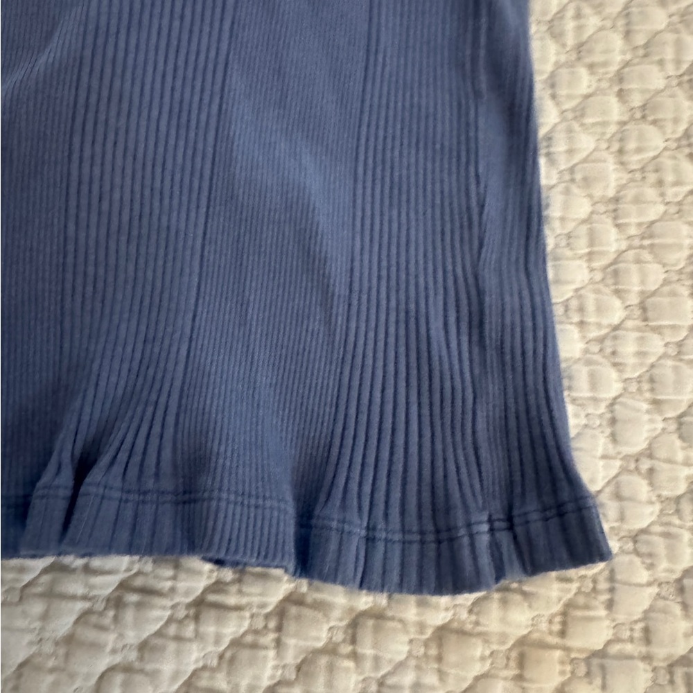 Women’s Aerie Ribbed Button Tank Top - Blue- Size medium - Picture 2 of 6